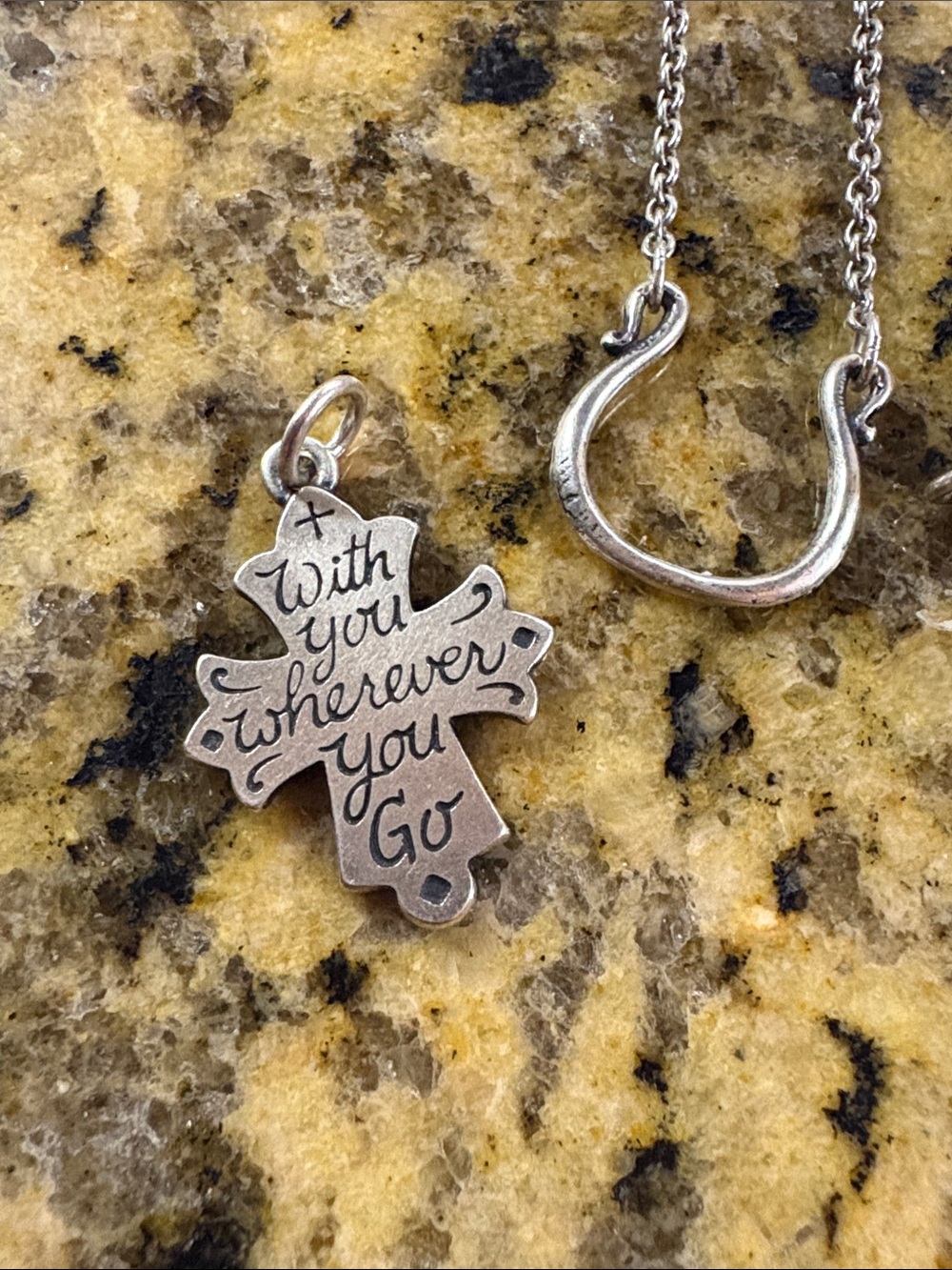 James Avery Script “ Wherever you go” Cross Charm